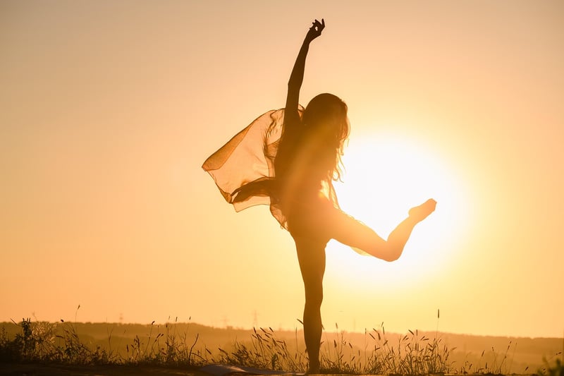 Woman practicing therapeutic dance